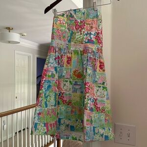 Lilly Pulitzer Strapless Dress - Multicolor Patchwork